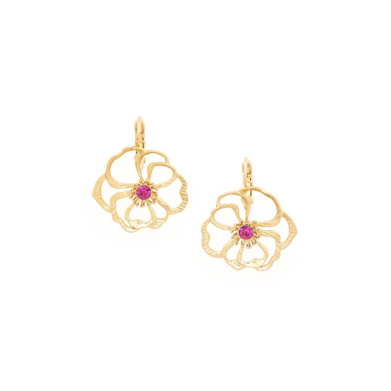 POPPY BOUCLES D'OREILLES DORMEUSES COQUELICOT