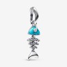 CHARM PENDENTI SQUELETTE DE POISSON TURQUOISE