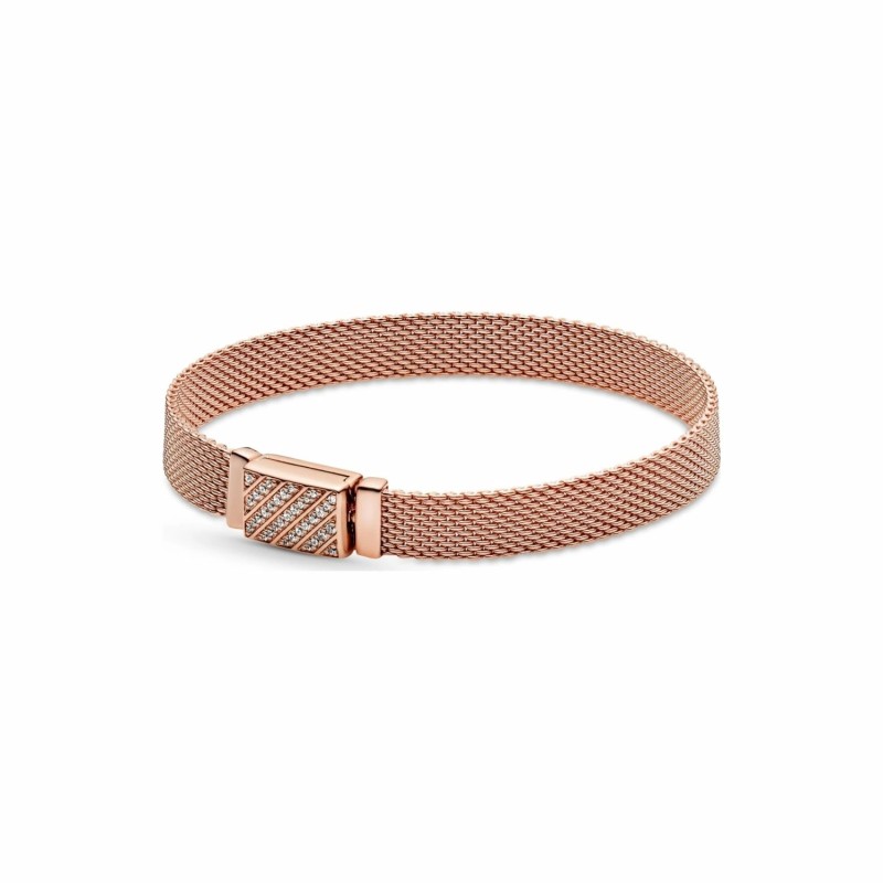 BRACELET REFLEXIONS PAVÉ ROSÉ 16CM