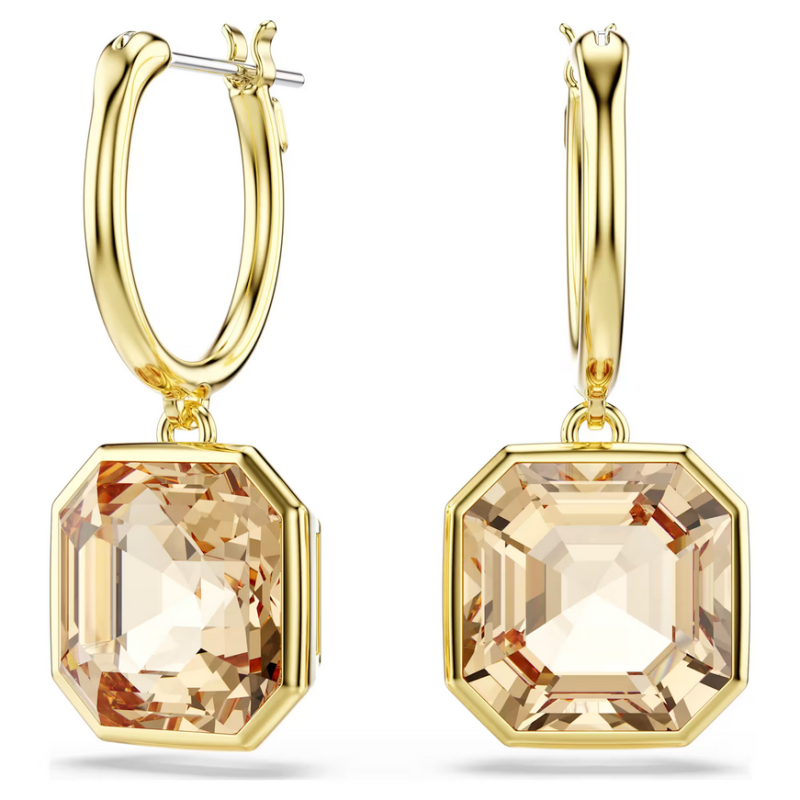 PENDANTS D OREILLES MILLENIA - DORÉ/CARAMEL
