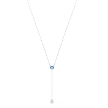 COLLIER EN Y STILLA ATTRACT - ARGENTÉ/BLEU