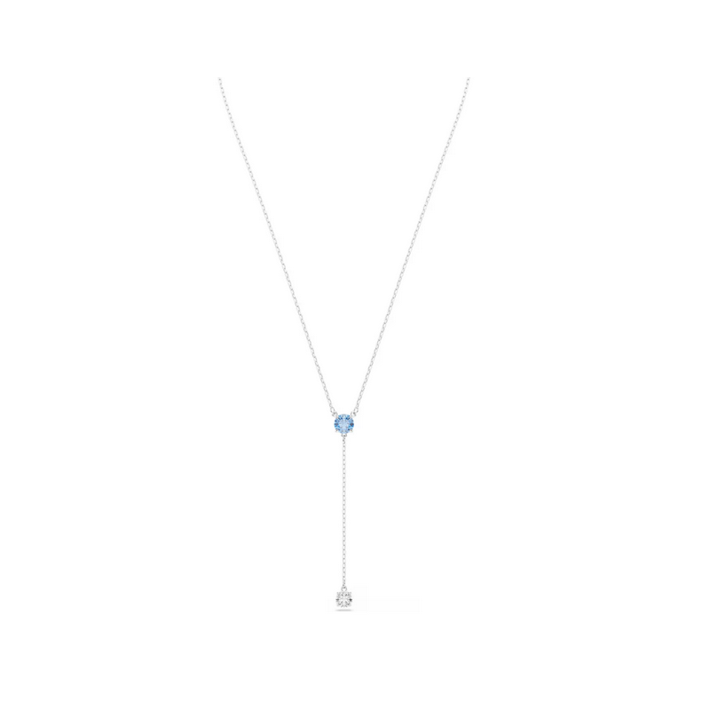 COLLIER EN Y STILLA ATTRACT - ARGENTÉ/BLEU
