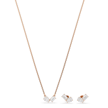 PARURE COLLIER ET CLOUS D OREILLES MESMERA - ROSÉ