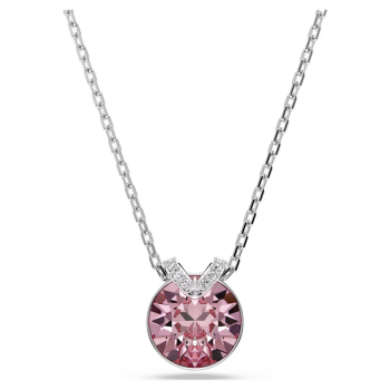 COLLIER PENDENTIF BELLA V - ARGENTÉ/ROSE
