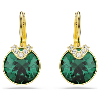 BOUCLES D OREILLES BELLA V - DORÉ/VERT