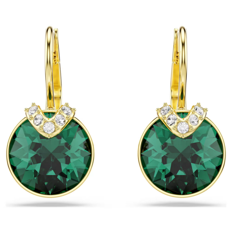 BOUCLES D OREILLES BELLA V - DORÉ/VERT