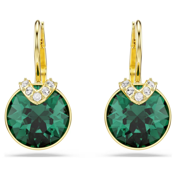 BOUCLES D OREILLES BELLA V - DORÉ/VERT