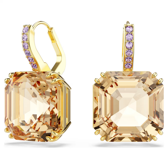 PENDANTS D OREILLES MILLENIA - DORÉ/CARAMEL