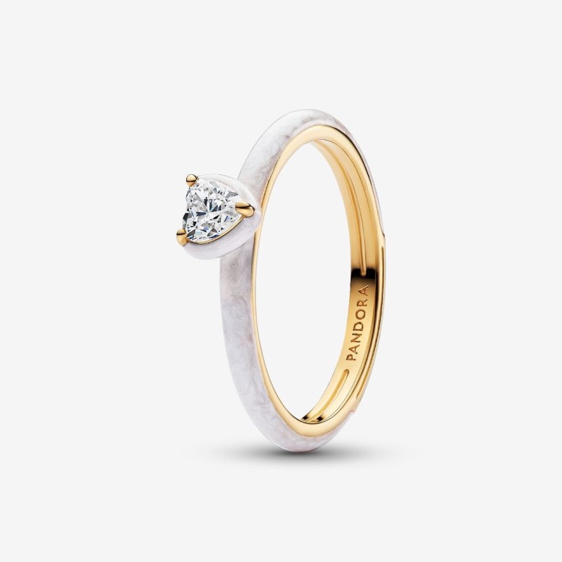 BAGUE COEUR CHAKRA BLANCHE T54