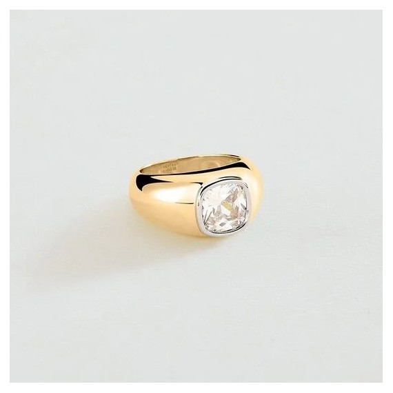BAGUE LARGE VICTOIRE - DORÉ T56