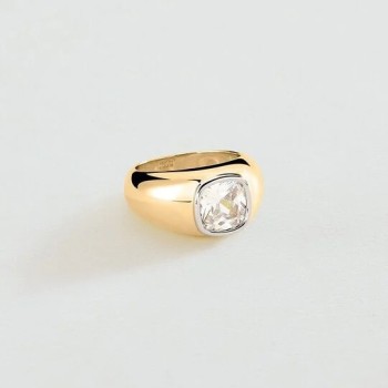 BAGUE LARGE VICTOIRE - DORÉ T58