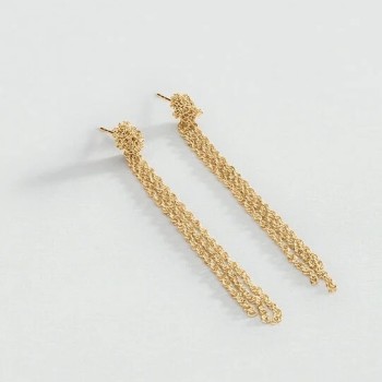 BOUCLES D OREILLES PENDANTES SOLFERINO - DORÉ