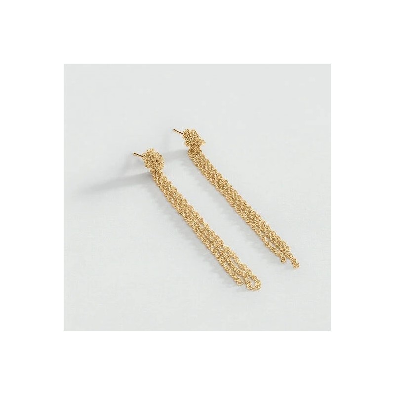 BOUCLES D OREILLES PENDANTES SOLFERINO - DORÉ