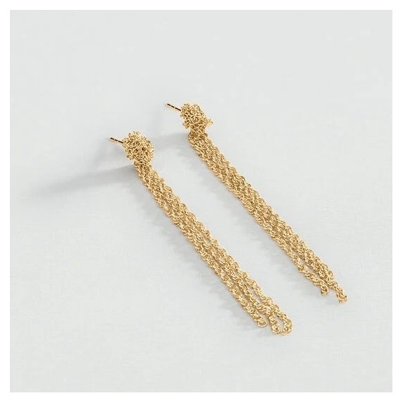 BOUCLES D OREILLES PENDANTES SOLFERINO - DORÉ