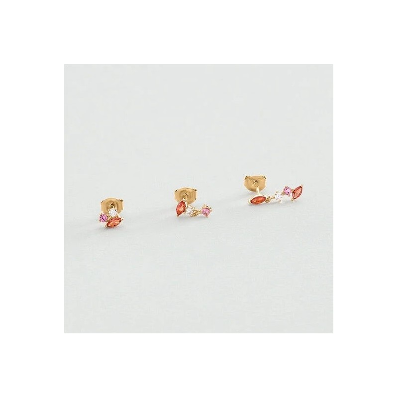 LOT DE 3 PUCES AMAS - ROSE / BLANC