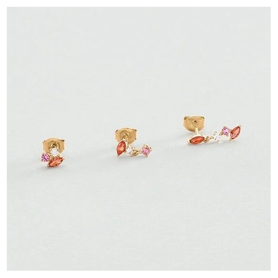 LOT DE 3 PUCES AMAS - ROSE / BLANC