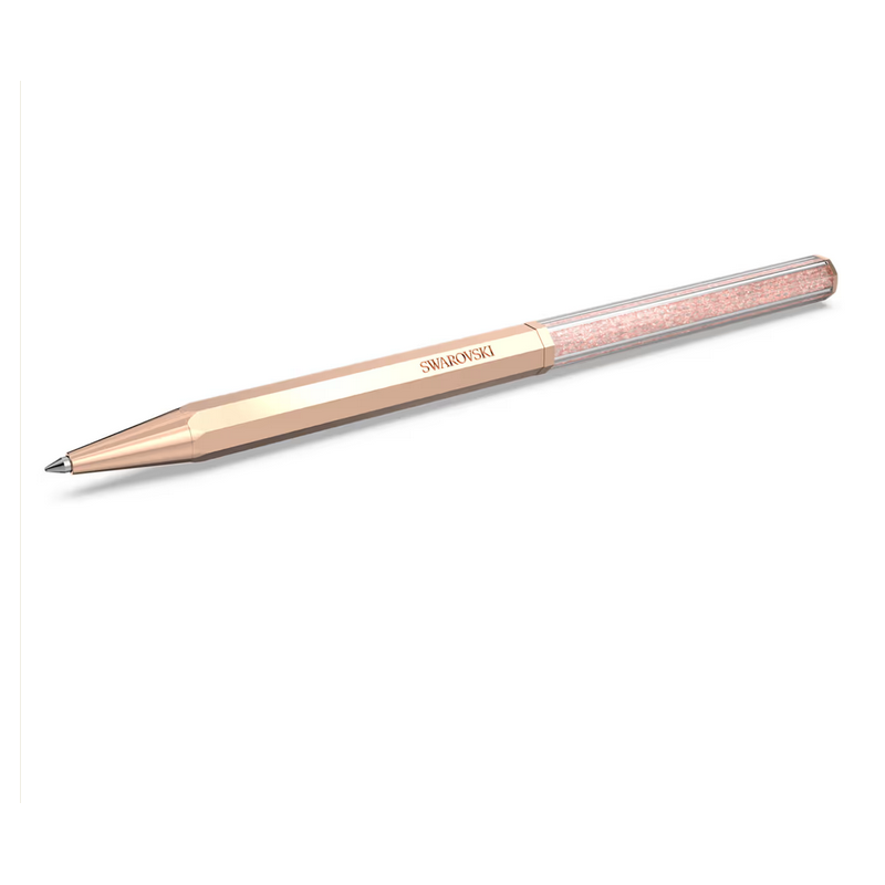 STYLO À BILLE CRYSTALLINE OCTOGONALE - ROSÉ/ROSE