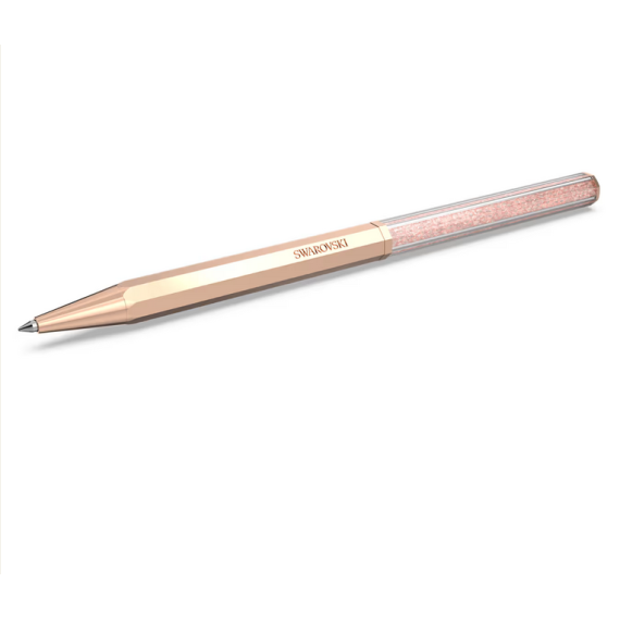 STYLO À BILLE CRYSTALLINE OCTOGONALE - ROSÉ/ROSE