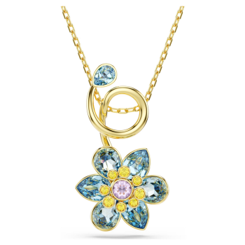 COLLIER IDYLLIA FLEUR - DORÉ/BLEU