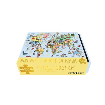 MINI PUZZLE MAPPEMONDE- 100 PIÈCES