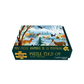 MINI PUZZLE ANIMAUX DES MONTAGNES- 100 PIÈCES