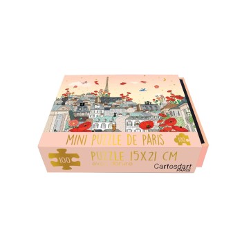 MINI PUZZLE PARIS EN FLEURS- 100 PIÈCES
