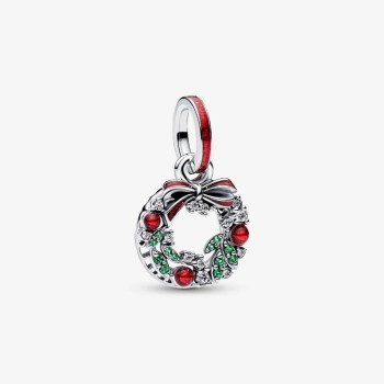 CHARM PENDANT DOUBLE COURONNE DE NOËL