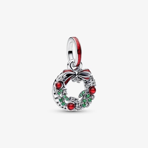 CHARM PENDANT DOUBLE COURONNE DE NOËL