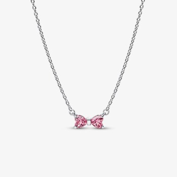 COLLIER À PENDENTIF NOEUD ROSE