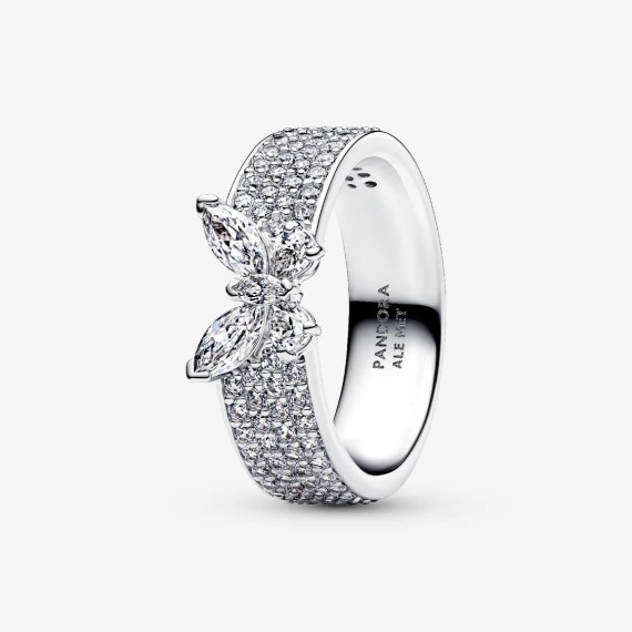 BAGUE COCKTAIL PAPILLON SCINTILLANT T54