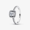 BAGUE HALO CARRÉ SCINTILLANTE T52