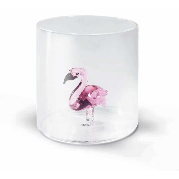 VERRE FLAMANT ROSE 25CL EN BOROSILICATE
