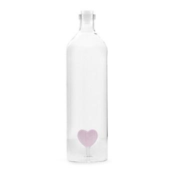BOUTEILLE COEUR ROSE 1.2L EN BOROSILICATE