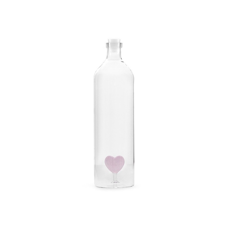 BOUTEILLE COEUR ROSE 1.2L EN BOROSILICATE