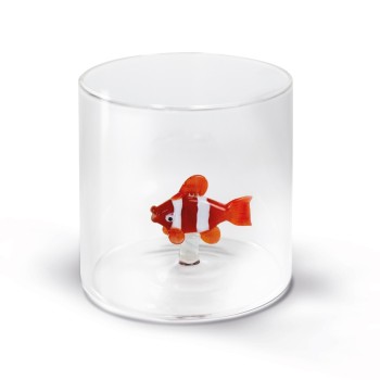 VERRE POISSON CLOWN 25CL EN BOROSILICATE