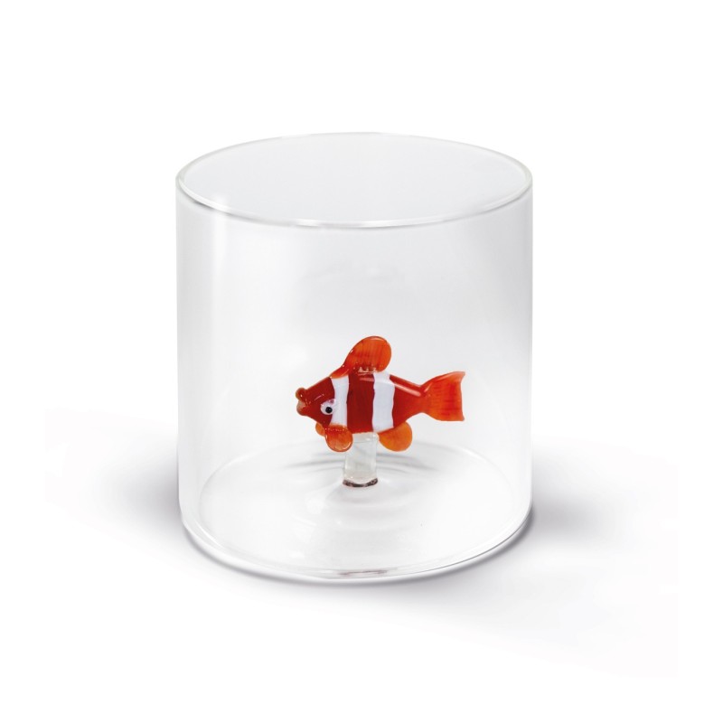 VERRE POISSON CLOWN 25CL EN BOROSILICATE