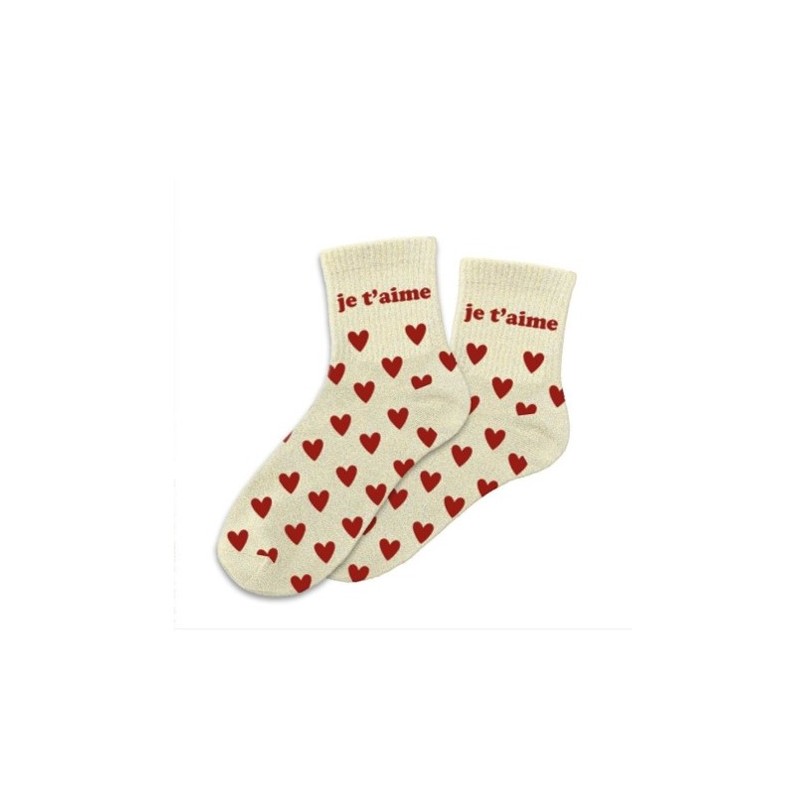 CHAUSSETTES À PAILLETTES JE T AIME