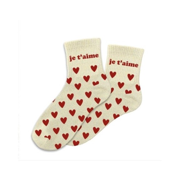 CHAUSSETTES À PAILLETTES JE T AIME