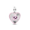 CHARM MÉDAILLON COEUR ROSE RAYONNANT