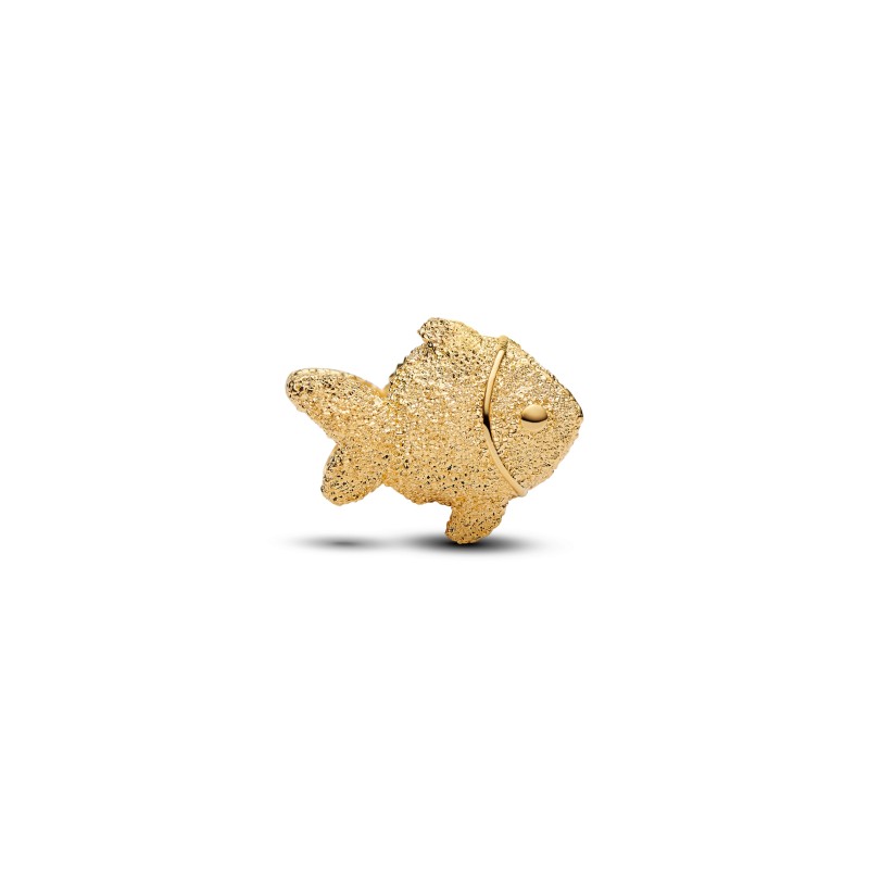MINI CHARM POISSON TEXTURÉ DORÉ
