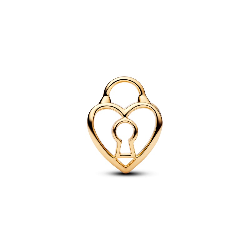 CHARM CADENAS COEUR AJOURÉ DORÉ