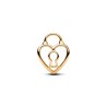 CHARM CADENAS COEUR AJOURÉ DORÉ