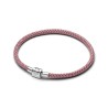 594530C01-S2 STERLING SILVER BRACELET WITH SHIMMERING PINK CORD