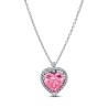 COLLIER COEUR HALO ROSE