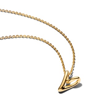 364360C00-45 HEART 14K GOLD-PLATED COLLIER