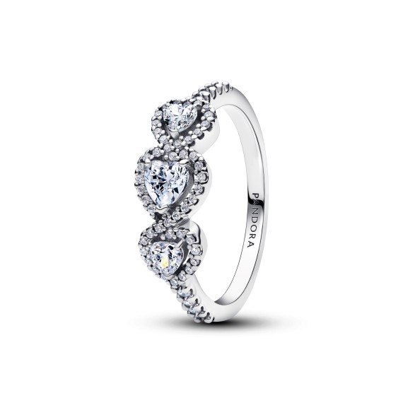 BAGUE HALO TRIO DE COEURS T54