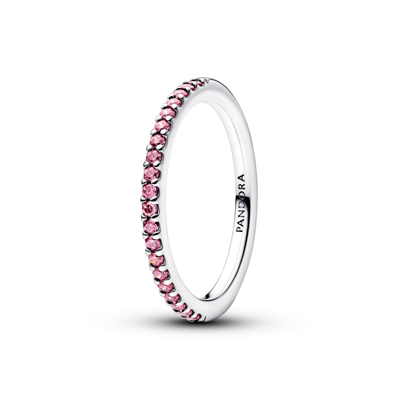 ANNEAU ROSE SCINTILLANT T54