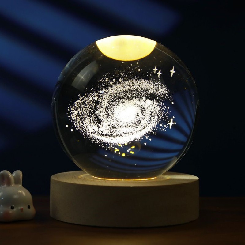 LAMPE BOULE DE VERRE - GALAXIE