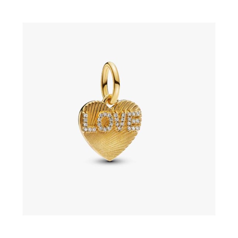 CHARM PENDANT COEUR D AMOUR DORÉ