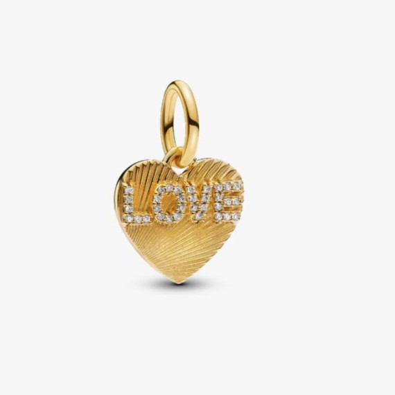CHARM PENDANT COEUR D AMOUR DORÉ